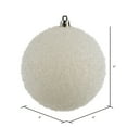 thumbnail image 5 of Vickerman 4" White Beaded Ball Ornament, 6 per Bag, 5 of 5
