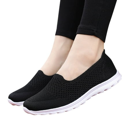

NECHOLOGY Sneaker Skates for Women Women Breathable Lace Up Shoes Casual Shoes Unisex Lightweight Work Sneaker Wedges for Women Black 8.5