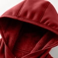 thumbnail image 6 of ClodeEU Women's Hooded Fleece Lined Jacket, Full Zip Warm Winter Outerwear with Side Pockets ,Women's S-XXXXL, 6 of 9