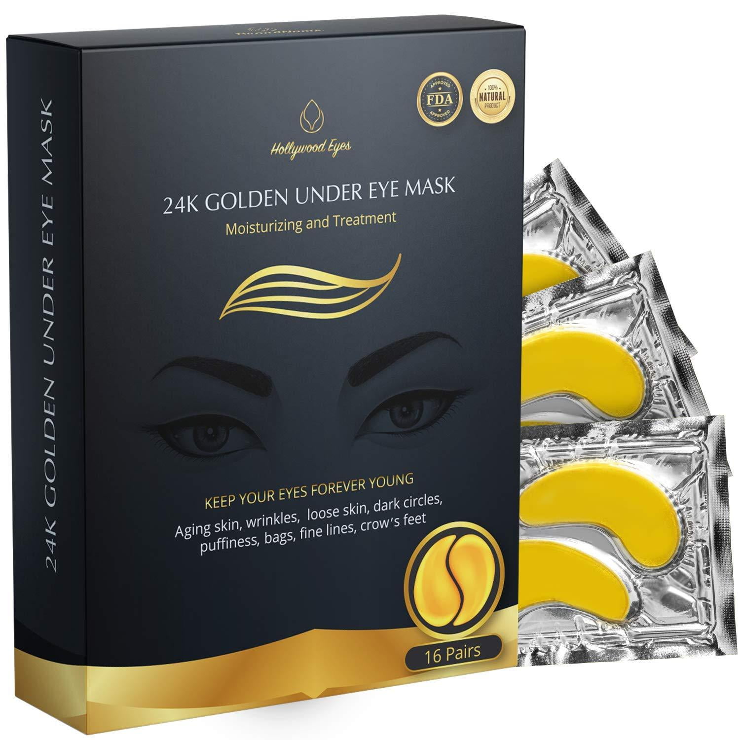 BrightJungle Under Eye Collagen Patch, 24K Gold Anti-Aging Mask, Pads for  Puffy Eyes  Bags, Dark Circles and Wrinkles, with Hydrogel, Deep  Moisturizing Improves elasticity, 16 Pairs - Walmart.com