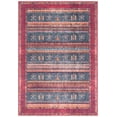 thumbnail image 2 of SAFAVIEH Orlando Kaeden Striped Machine Washable Area Rug, Rust/Blue, 4' x 6', 2 of 12