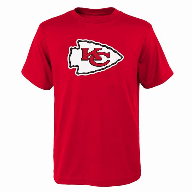 Chandail à Manches Courtes avec Logo Principal des Kansas City Chiefs de la NFL pour Jeunes