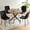 Black, variant on NORDICANA Round Kitchen Table and Chairs Set for 4, 37" Round Dining Table MDF Faux Wood Tabletop,Yellow Velvet Dining Chairs Upholstered Side Chair