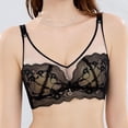 thumbnail image 3 of IFNWSV Bras for Women Lace Trim Wireless Push Up Breathable Soft Lightweight Daily Full Coverage Support Bra Black 36BC, 3 of 3