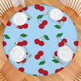 thumbnail image 2 of Round Picnic Table Cloth 100% Waterproof & Oil Proof, Elastic Fitted Table Cover for 36"-44" Round Tables, for Dining, Camping, Outdoor, 2 of 7