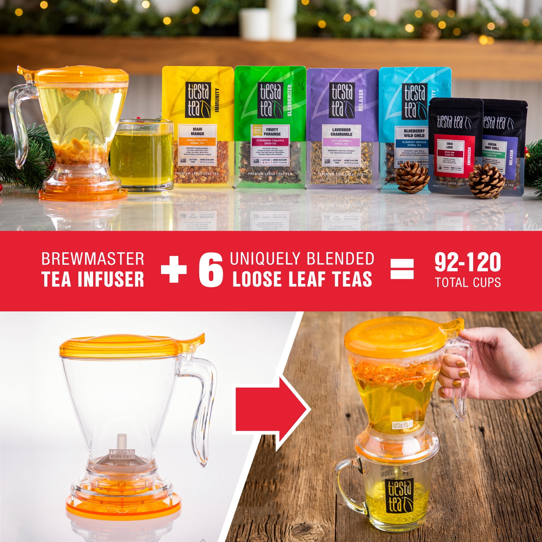 Tiesta Tea - Ultimate Live Loose Kit, Loose Leaf Tea Starter Kit, High to Non Caffeinated Hot & Iced Tea, Starter Kit w/ Black, Green, Herbal Tea Tiesta Tea - Ultimate Live Loose Kit, Loose Leaf Tea Starter Kit, High to Non Caffeinated Hot & Iced Tea, Starter Kit w/ Black, Green, Herbal Tea