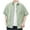 Green, variant on Lovskoo 2024 Mens Dress Shirts Short Sleeve Lapel Collared Button Dowm Shirts for Men Solid Color Casual Loose Shirt Jacket T-Shirt Beige L