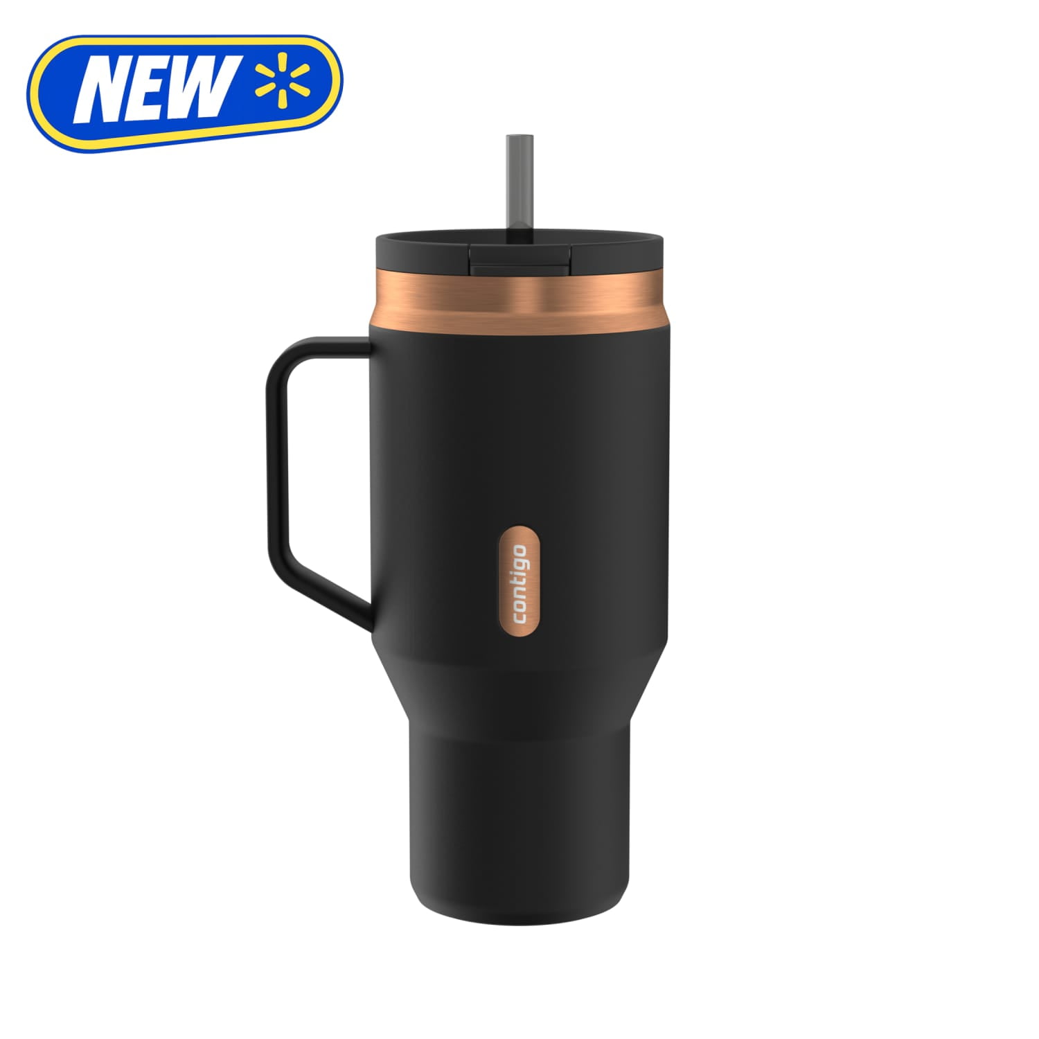 Contigo 30oz SnapSeal Insulated Stainless Steel Tumbler with Straw  Licorice Black/Bronze