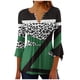 thumbnail image 2 of Fiudx Camisas de Mujer Camiseta Estampada a La Moda para Mujer, Blusa con Mangas 3/4, Camisetas Informales con Cuello En V, 2 of 5