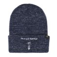 thumbnail image 1 of WITHMOONS Beanie Hat Jean-Michel Basquiat Emboridery Patch CR5494 (Navy), 1 of 4
