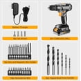 thumbnail image 2 of Perceuse Électrique Sans Fil : DEKOPRO Perceuse Électrique Sans Fil 20 V Ensemble d'Outils Perceuses Sans Fil avec 2 Batteries et Chargeur 20 Volts, 2 of 9