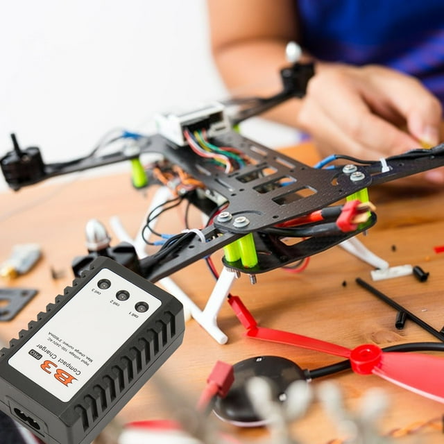 2S 3S Balance Charger, Lightweight 100-240V Separate Port LiPo Battery Charger for RC Airplane Drone EU Plug,US Plug