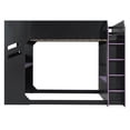 thumbnail image 5 of Harper & Bright Designs Full Size Gaming Loft Bed with Height-adjustable Desk & RGB Lights, Full Wood Loft Bed Frame with Storage Compartments & Hanging Rod, Purple+Black, 5 of 20