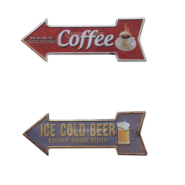 Letrero de Hierro Vintage Macarena Cafe Decoración Signo decorativo