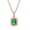 Green, variant on Dvkptbk Ionic Bracelet Multicolor Necklace Color Zircon Full Diamond, Adjuster for Crystal Necklace (Platinum Rectangle) Jewelry