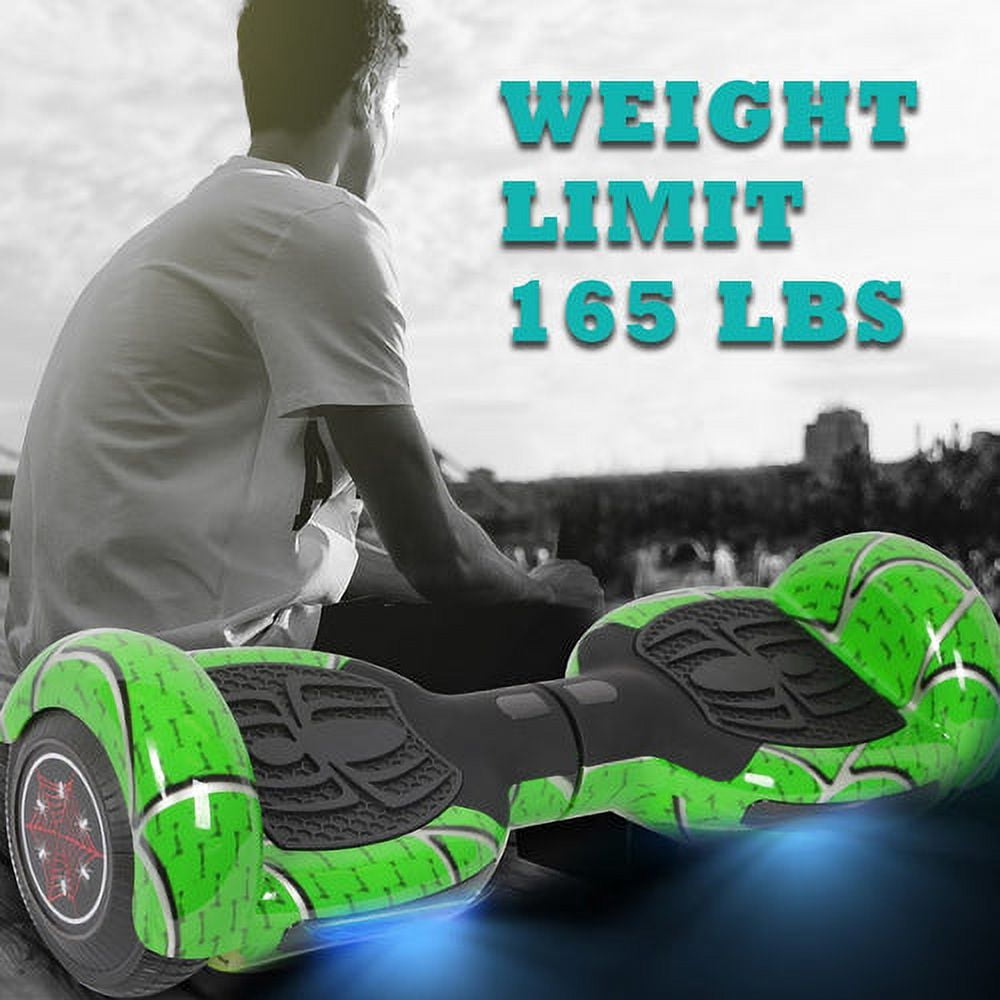 Spider Hoverboard Self Balancing Scooter 6.5 Two Wheel Hoverboards with Bluetooth Speaker and LED Lights Electric Scooter for Kids and Adult Walmart
