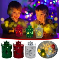 Christmas Decorative Lantern Lights, Flameless Battery Operated Hanging LED Candles Lanterns for Christmas Centerpiece Table Indoor Outdoor Party Decoration