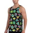thumbnail image 2 of Pofeuu Geometric Dinosaur Print Men's Workout Tank Tops Sleeveless Muscle Gym Shirt Quick Dry-4X-Large, 2 of 7
