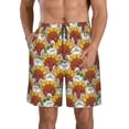 thumbnail image 2 of Uemuo Cartoon Sunflowers Pattern Men's Swim Trunks Hawaiian Beach Bathing Suit Swimsuits Beach Quick-Dry Shorts with Pockets-3X-Large, 2 of 9