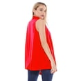 thumbnail image 3 of Women's Casual Solid Comfy Sleeveless Draped Open Front Cardigan S-3XL, 3 of 5