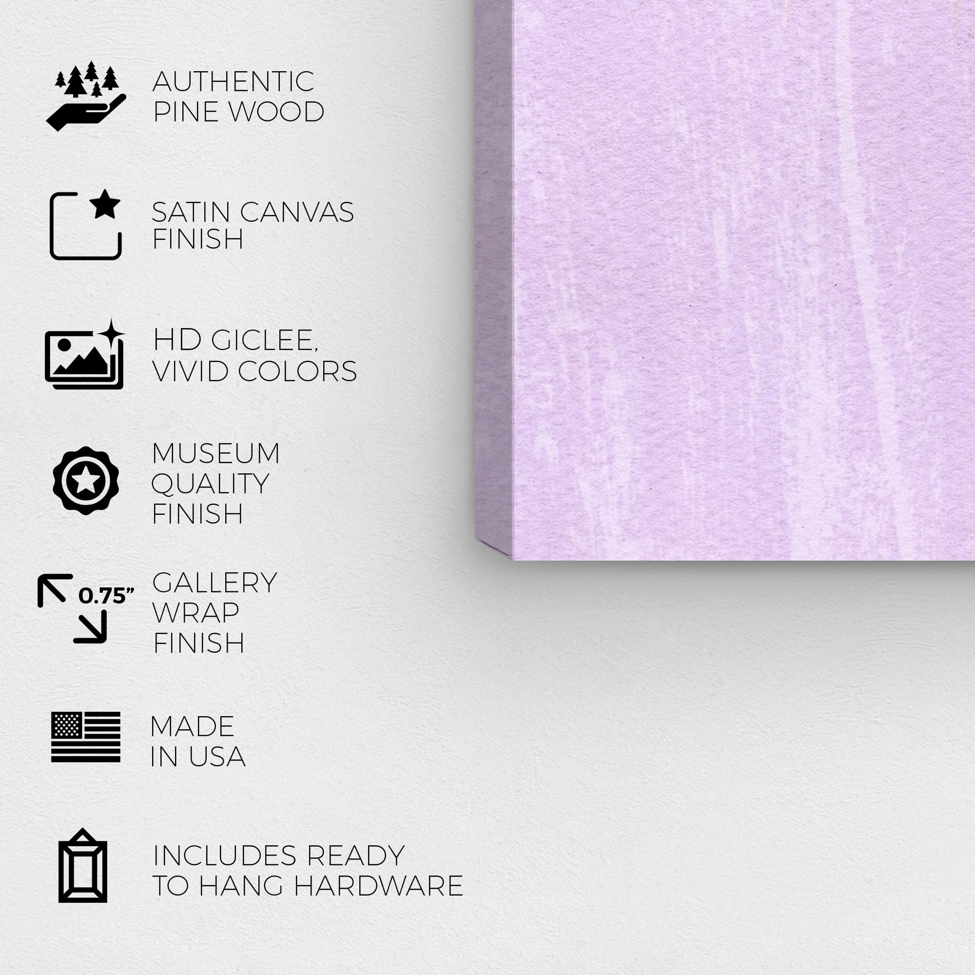 Wynwood Studio Abstract Modern Canvas Art - Purple And White Aesthetic Background, Wall Art for Living Room, Bedroom, and Bathroom, 30 in x 30, Home Decor