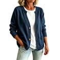 thumbnail image 4 of Breezora Women's Chunky V Neck Cardigan Sweater Loose Fit Open Front Casual Fall Knit Jacket for Layering, 4 of 10