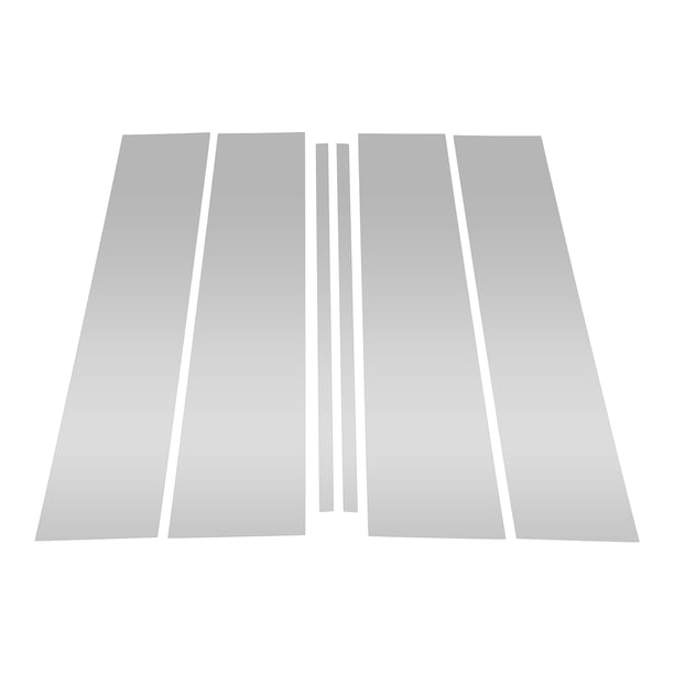 Moldura de Ventana del Pilar de la Puerta Unique Bargains para Chevy Suburban 2021-2023 Tono Plateado Sticker Antirrayones para Cubrir los Postes del Pilar 6 Pcs