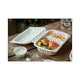 thumbnail image 6 of Pactiv Vented Microwavable Takeout Container 2-Compartment White 170/Carton, 6 of 6