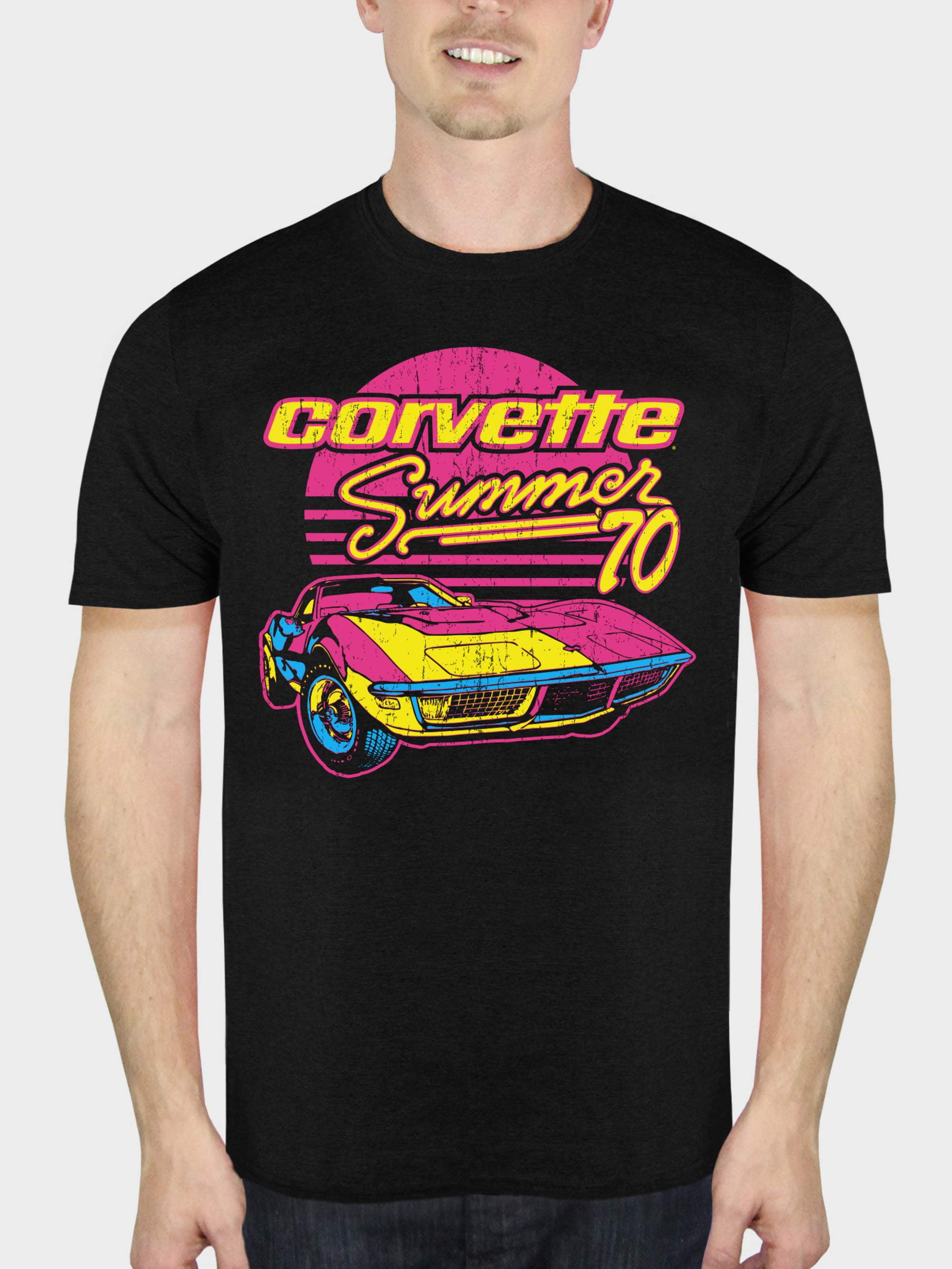 Chevrolet Corvette Men's Retro Summer '70 Short Sleeve Graphic T-Shirt, up to Size 5XL - Walmart.com