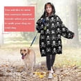 thumbnail image 4 of Wearable Oversized Blanket,Black White Skull Cross Pattern Wearable Blanket Hoodie for Adults,Cozy Hooded Blankets with Super Pockets,Super Warm Fuzzy Pullover for Women & Men, 4 of 6