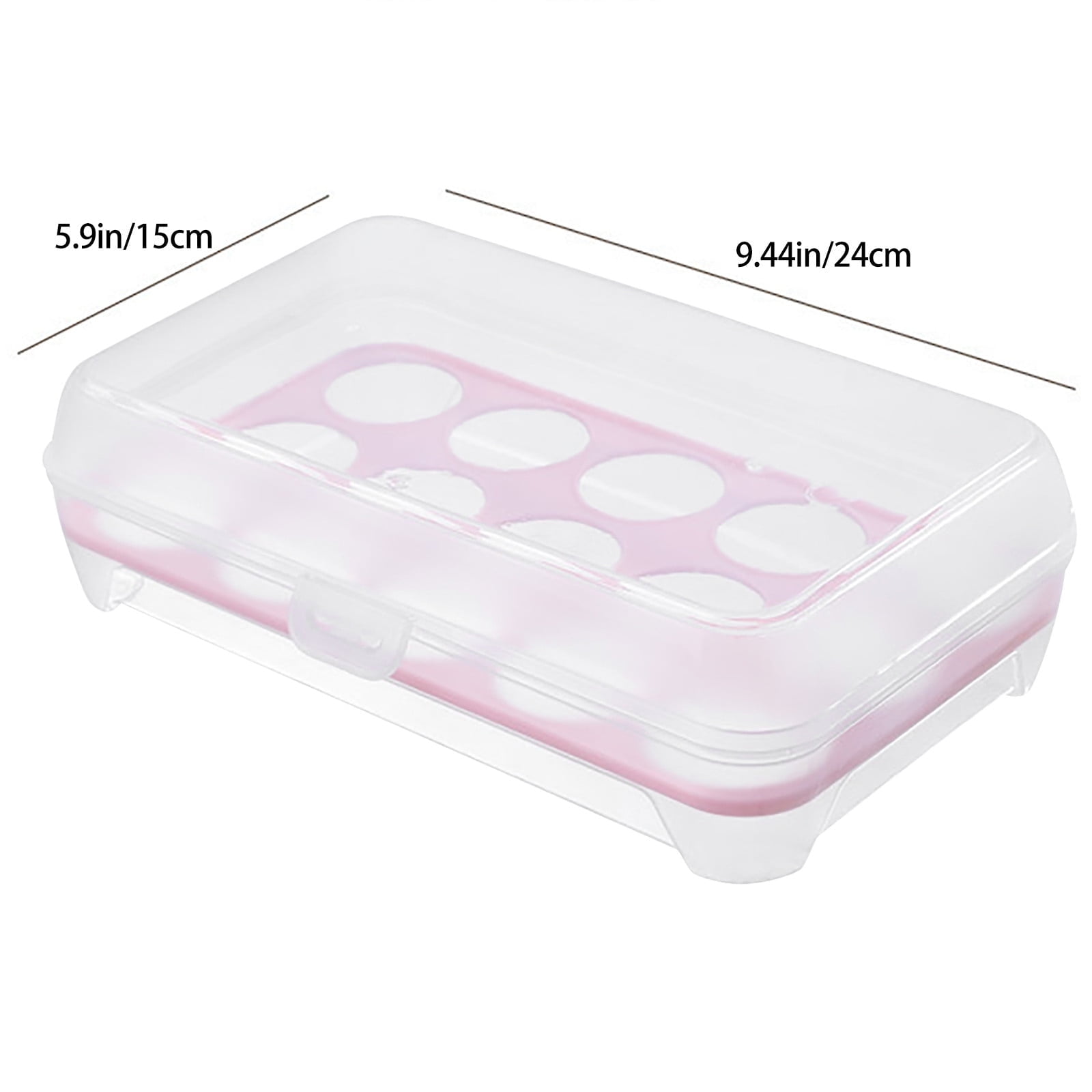 THHEIC Large Capacity Egg Storage Container for Refrigerator, Clear Plastic Egg Holder Organizer Bins with Handles, Keeps 20+ Eggs Fresh, Stackable and Easy to Clean Fridge Organizer