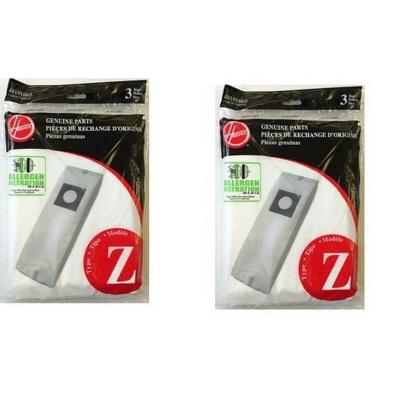 Replacement Part For Hoover 2 Pack of Upright Type Z Allergen Filtration Bags 4010100Z, 43655111