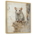 thumbnail image 2 of Designart "Minimalist Rodent Charm" Rodent Floater Framed Canvas Wall Art, 2 of 5