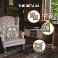 thumbnail image 2 of William Morris Pimpernel And Thyme - Paneled Pillowcase/Cushion Cover Green 18 x 18 inch, 2 of 4