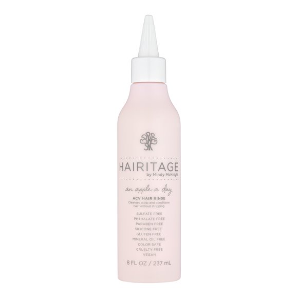 Hairitage Apple A Day Apple Cider Vinegar Sulfate-Free Shampoo Hair Rinse & Scalp Scrub, 8 oz.