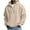 Beige#01, variant on Yteetum Mens Hoodies Oversized Quarter Zip Waffle Knit Drawstring Long Sleeve Pullover Hooded Sweatshirts Tops Men Casual Solid 1/4 Zipper Loose Fits Comfy Fall Athletic Hoodie with Pockets