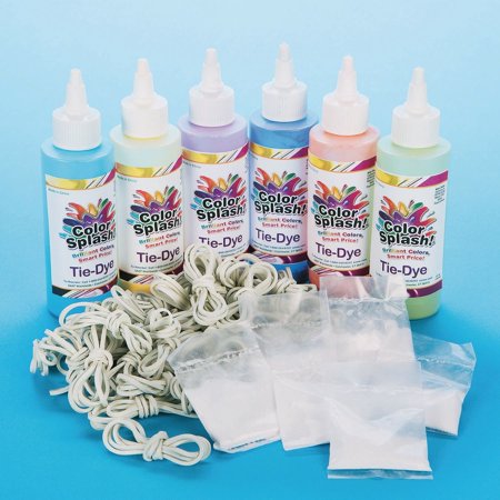 UPC: 0840614151268 | S&S Worldwide Color Splash! Easy Tie Dye Pack  6 Colors Pre-Measured Dye Powder with Soda Ash  4-oz Squeeze Bottles  Rubber Bands  Just Add Water  For Tie-Dye  Batik  Ice Dyeing  Non-Toxic  Pack of 6
