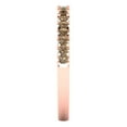 thumbnail image 4 of 0.285 ctw Wedding Band for Women - 18K Rose Gold Simulated Champagne Diamond Stackable Eternity Ring, 4 of 6