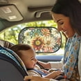 thumbnail image 2 of KUIFORTI 2 Pcs Car Window Shade for Baby Side Window Sunshade, Dahlia Sun Visor for Car Truck Sedan, Foldable Cling Automotive Interior Sun Protection, 2 of 8