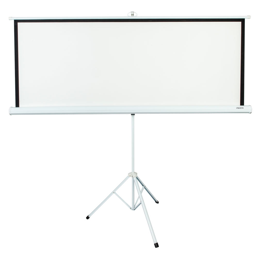 100" 4:3 HD Portable Pull Up Projection Screen With Stand Tripod Home Theater