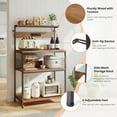 thumbnail image 6 of CONCETTA 23" Baking Rack, Microwave Oven Rack, Pot Rack, Baking Utensils, Kitchen Household Use, Three Layers, Rustic Brown, 6 of 8