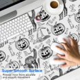 thumbnail image 2 of Long Mouse Pads for Desk,Halloween Doodle Icons Pattern Desk Mats on Top Of Desks, Desk Mouse Pad Extra Large with 3mm Non-Slip Base and Stitched Edge for Gaming,Office,Work,Home 47.3"x23.6", 2 of 6