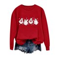 thumbnail image 5 of Sweatshirts for Women Sweet Valentine's Day Print Loose Sweatshirt Long Sleeve Crew Neck Shirt Pullover Top Women's Blouse for Valentine's Day and Daily, 5 of 7