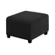 thumbnail image 1 of Yuarrent Funda otomana cuadrada resistente al desgaste y duradera Mano de obra fina Agradable para la piel Fácil de instalar Decoración del hogar negro S, 1 of 6