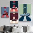 thumbnail image 4 of Pinturas y grabados de coches Porsche Singer DLS a todo gas, pósteres en lienzo, imágenes artísticas de pared para decoración de salas de estar, 4 of 5