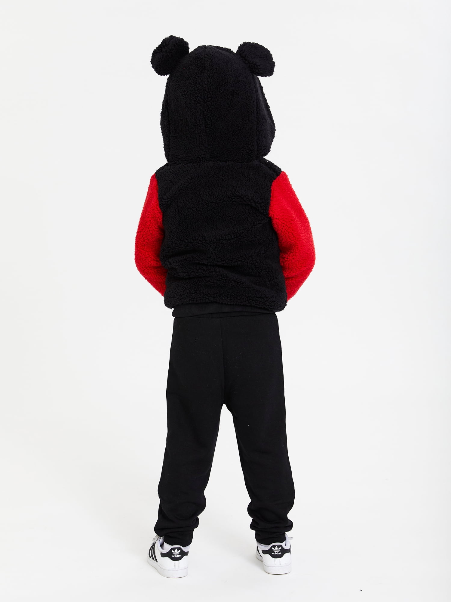 Mickey Mouse Toddler Cosplay Faux Sherpa Hoodie, 12M-5T