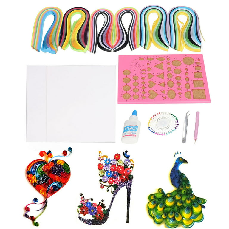 Paper Quilling Kits Student Adult DIY Crafts Art Colored Paper Hand Made  Paper Quilling Drawing Tools 