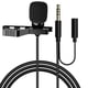 thumbnail image 1 of Injueey Micrófono Micrófono de solapa omnidireccional para teléfono móvil Transmisión en vivo en línea Micrófono de solapa Cables de audio/vídeo Actualizar 3.5 mm, 1 of 6