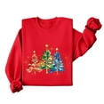 thumbnail image 2 of Maplenight Women's Christmas Sweatshirt Crew Neck Xmas Tree Graphic Sweatshirts Holiday Vacation Loose Casual Long Sleeve Shirts, 2 of 5