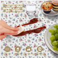 thumbnail image 6 of Pioneer Flower Floral Print Pattern Round Tablecloth 70"x70", Wrinkle Resistant Wipeable Table Cover for Kitchen Dining Room Picnic Patio and Party, 6 of 6